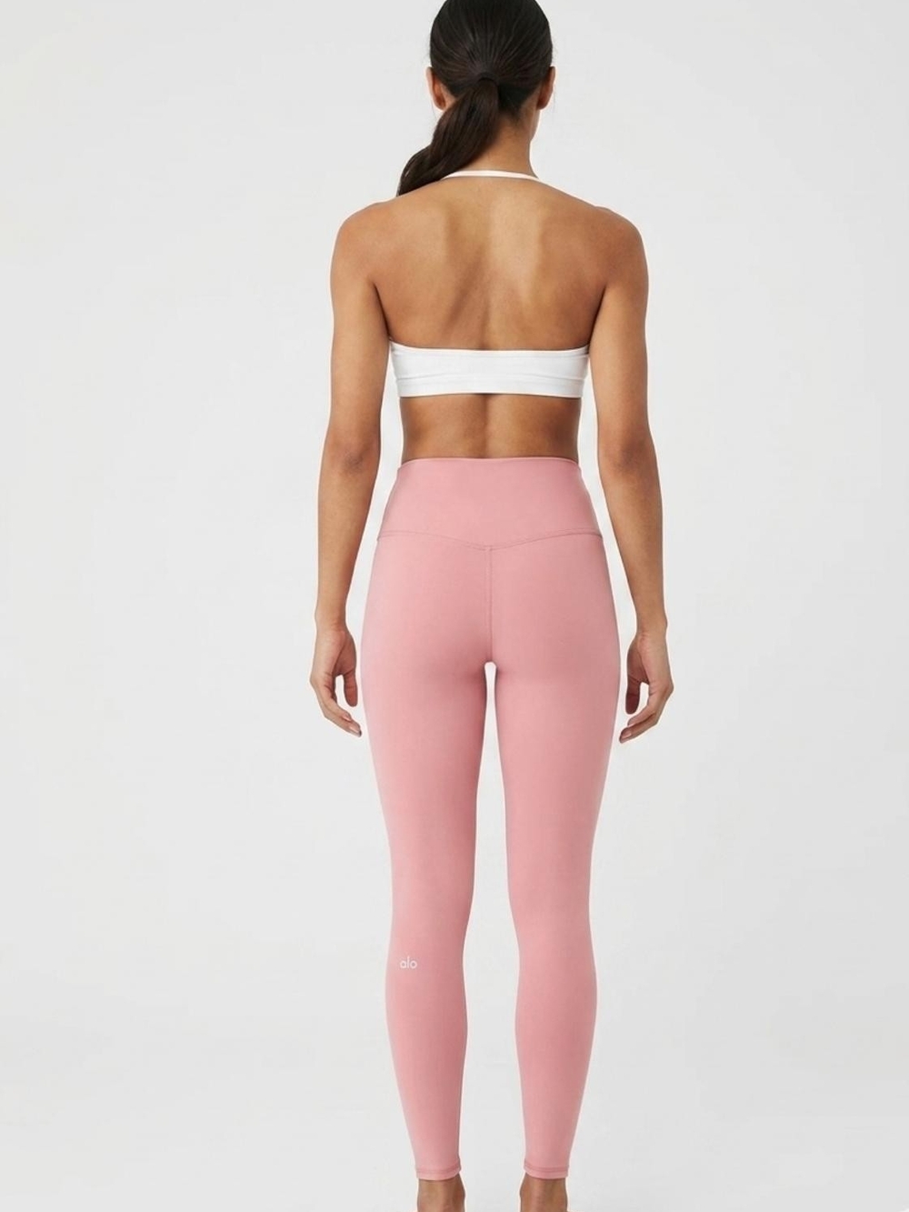 ALO Yoga Women Legging Higth Waist Pink Wild Rose Size S